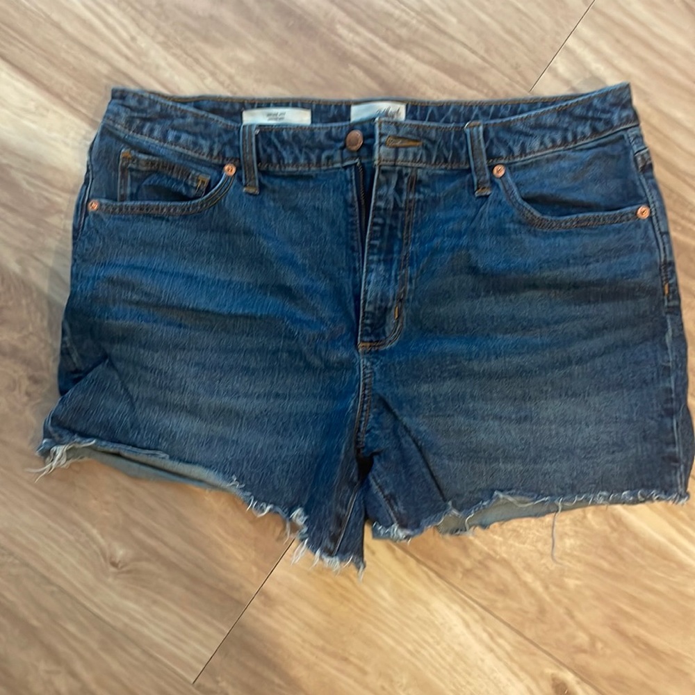 Mid rise jean shorts